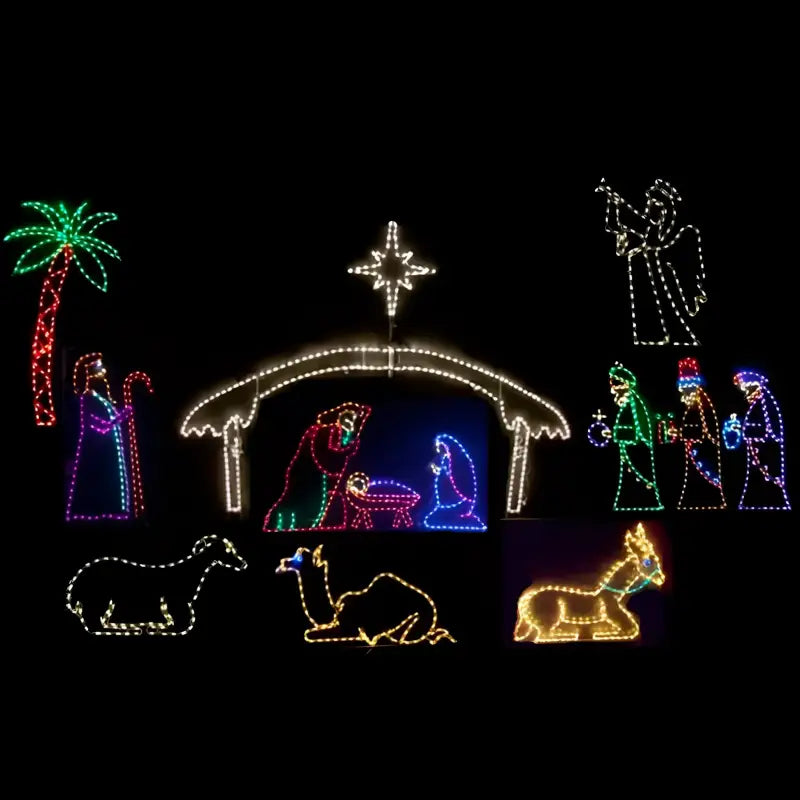 Complete Nativity Scene Wireframes Displays and Yard Art