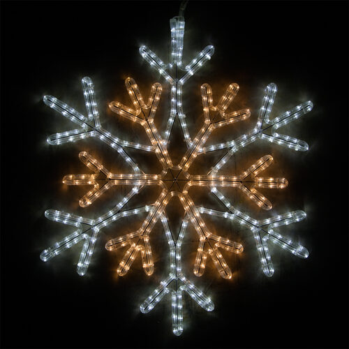 28" LED 36 Point Star Center Snowflake, Cool White and Warm White