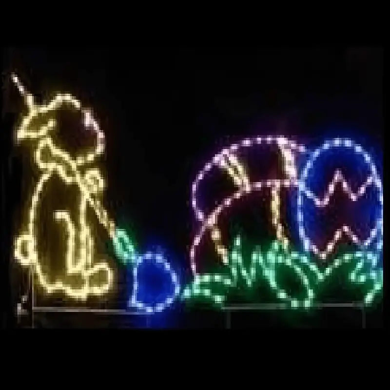 Easter Bunny Painting Eggs - Wireframes Displays and Yard Art