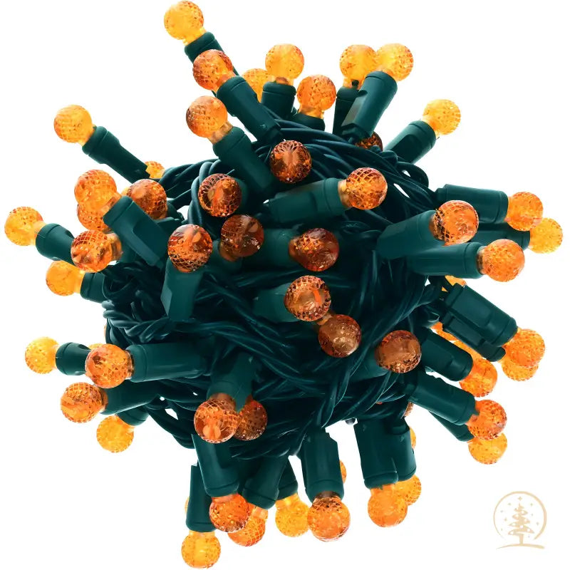 G12 Orange LED Christmas Lights 70 Bulbs 4’’ Spacing - Christmas Lights