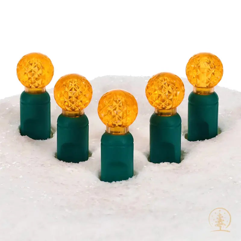 G12 Orange LED Christmas Lights 70 Bulbs 4’’ Spacing - Christmas Lights