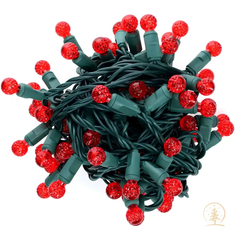 G12 Red LED Christmas Lights 70 Bulbs 4’’ Spacing - Christmas Lights