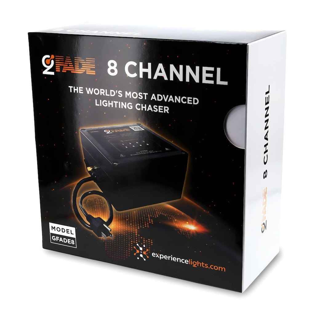 GFade - 8 Channel Controller With Pigtail Extension Kit - Now w/ GFade Sync! - Christmas Light Installation Accessories
