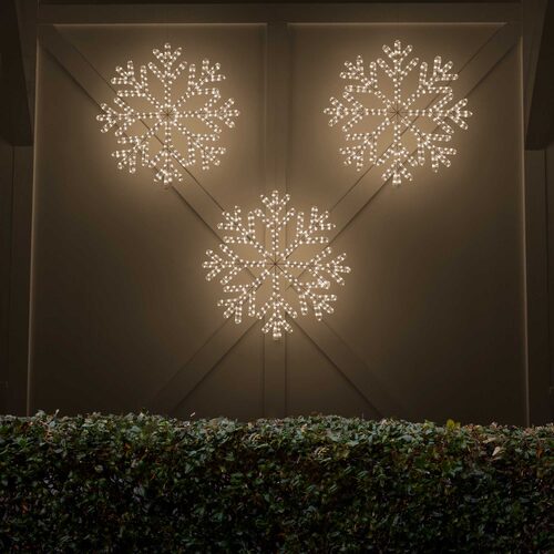 24" LED 40 Point Snowflake, Warm White