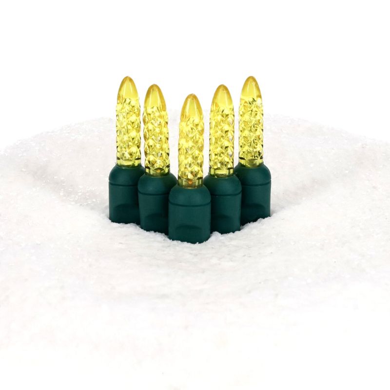 70 guirlandes lumineuses de Noël à LED M5 dorées, espacement de 10 cm