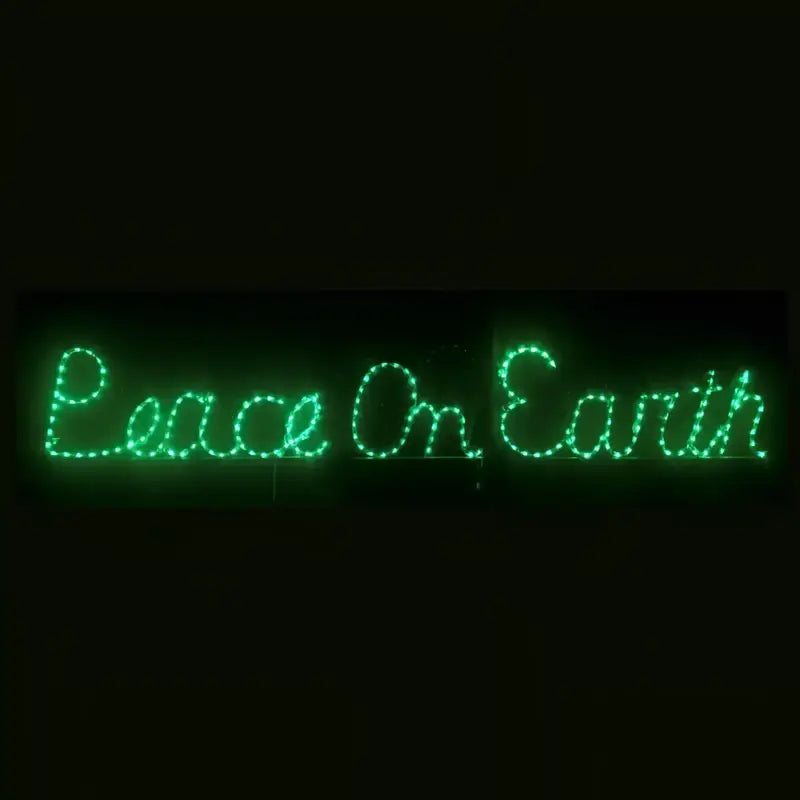 Peace On Earth Cursive Wireframes Displays and Yard Art