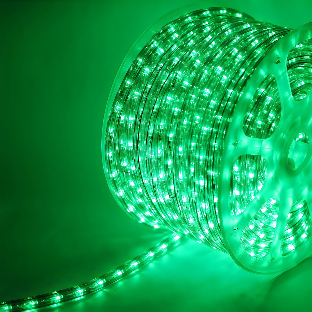 Rope Light Green 1/2’’ LED 150’ Spool - Christmas Lights