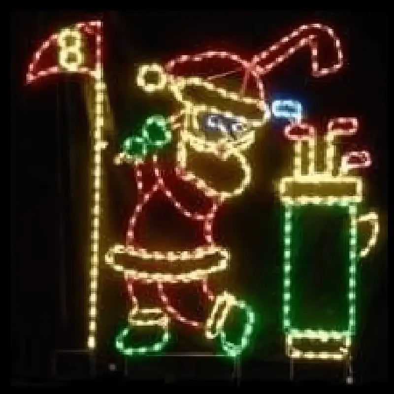 Santa 3 Pc Golfing Set with Bag Flag - Wireframes Displays and Yard Art
