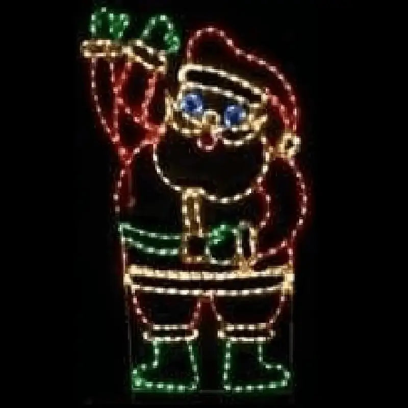 Santa Claus Animated XLarge - Wireframes Displays and Yard Art