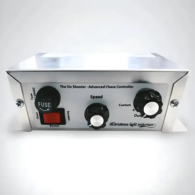 Six Shooter 2-6 Channel Advanced Chase Controller - Christmas Light Installation Accessories