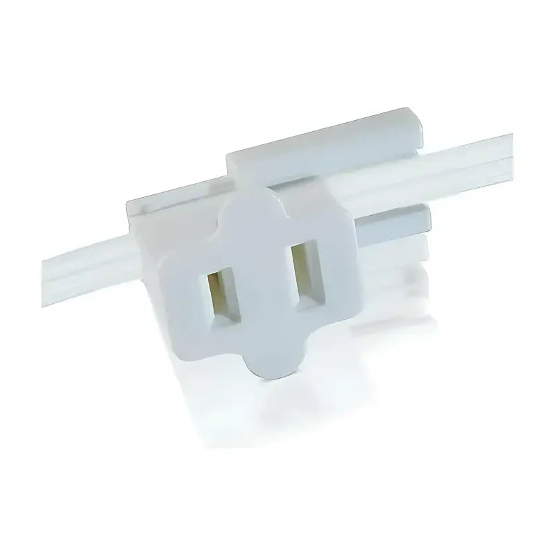 Slide-On Plugs / Vampire Plugs SPT1 Female Inline Pass Through Pack of 25 White - Christmas Light Installation