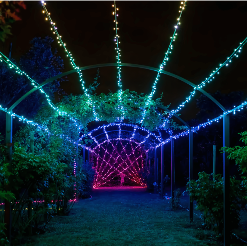 Twinkly App Controlled RGB Christmas Lights 250 Bulbs Green Wire - Christmas Lights