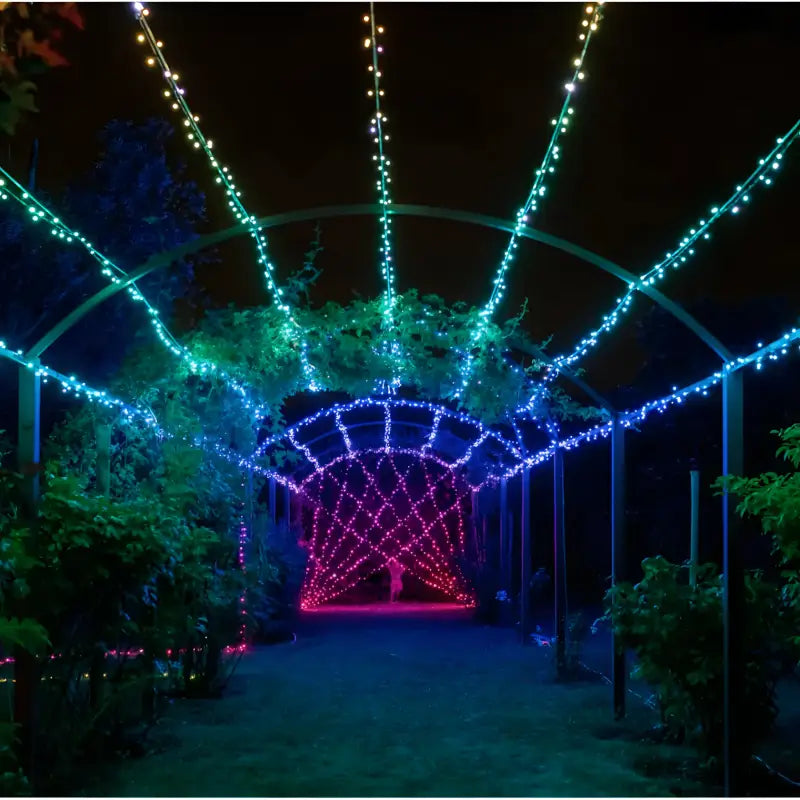 Twinkly App Controlled RGB Christmas Lights 250 Bulbs Green Wire - Christmas Lights