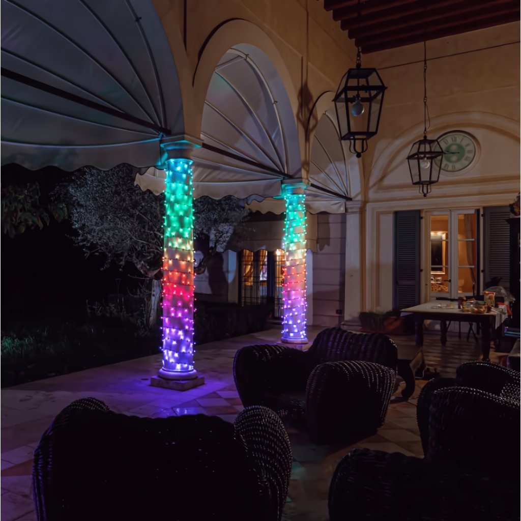 Twinkly App Controlled RGB Christmas Lights 250 Bulbs Green Wire - Christmas Lights