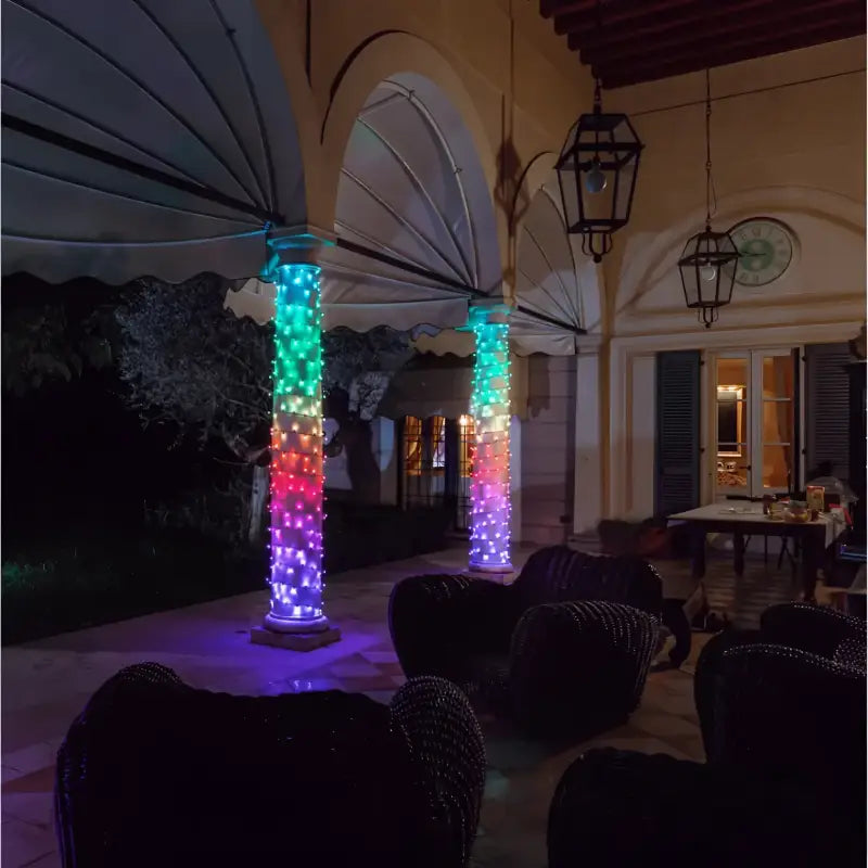 Twinkly App Controlled RGB Christmas Lights 400 Bulbs Green Wire - Christmas Lights