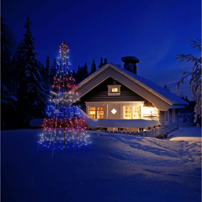 Twinkly App Controlled RGBW 3D Light Show Tree 300 Bulbs 6.5 Feet Tall - Christmas Lights