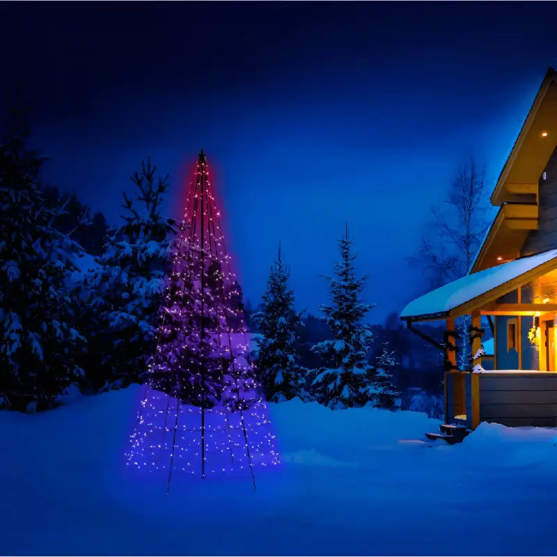 Twinkly App Controlled RGBW 3D Light Show Tree 450 Bulbs 10 Feet Tall - Christmas Lights
