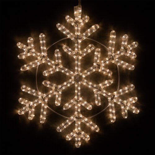 24" LED 42 Point Snowflake, Warm White