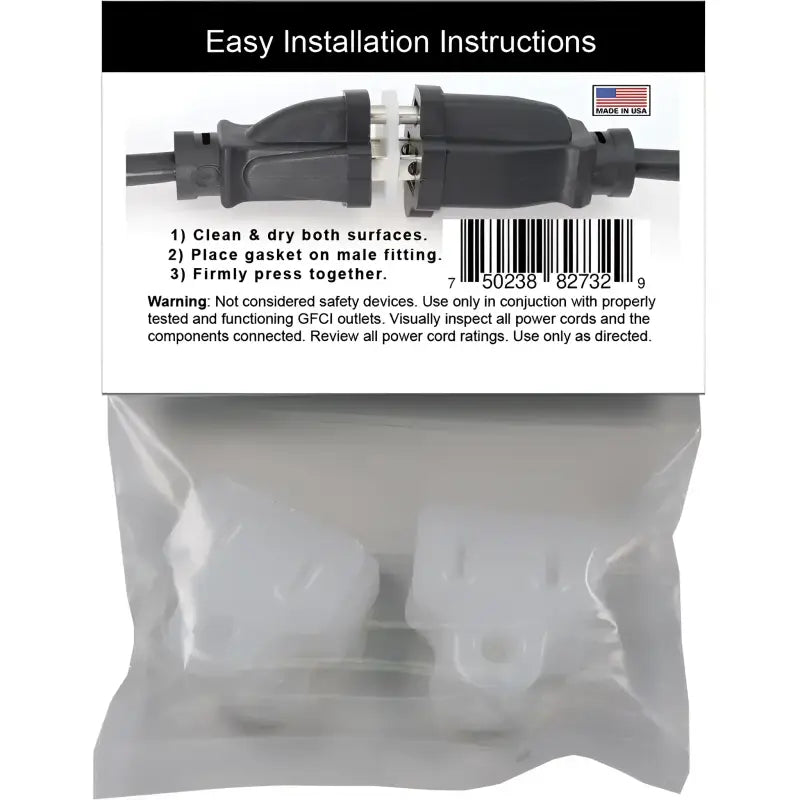 Weatherproof Electrical Plug Extension Cord Gaskets 10 Pack Christmas Light Installation Accessories