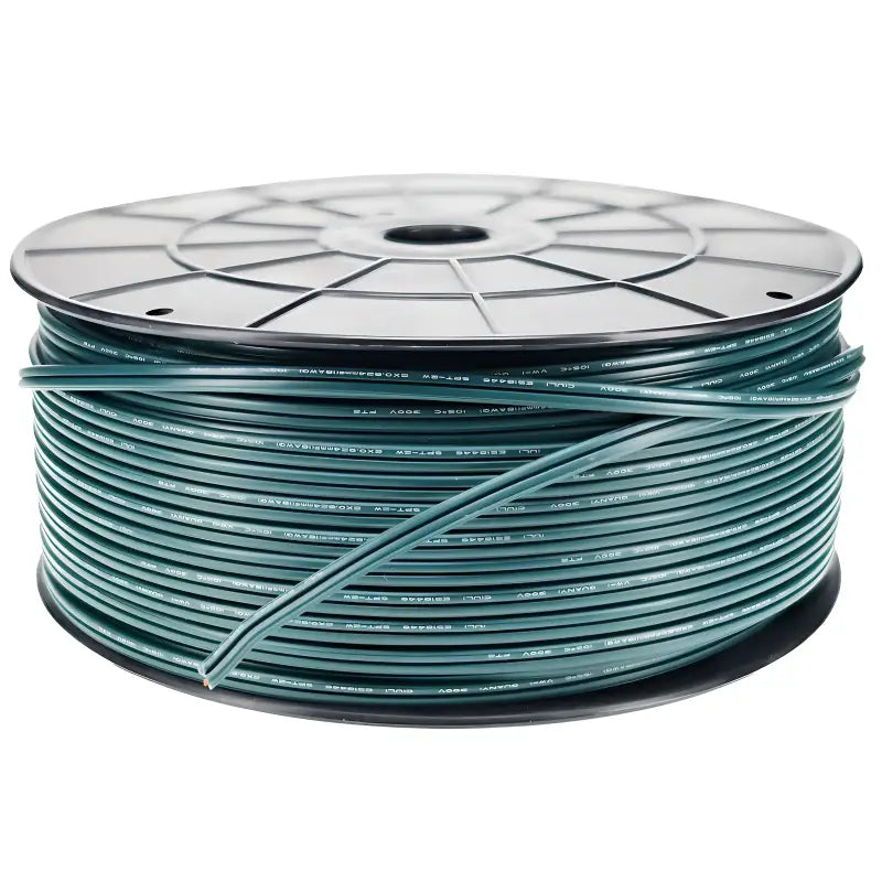 Wire Zipcord 18 Gauge SPT2 500’ Green - Christmas Light Installation Accessories