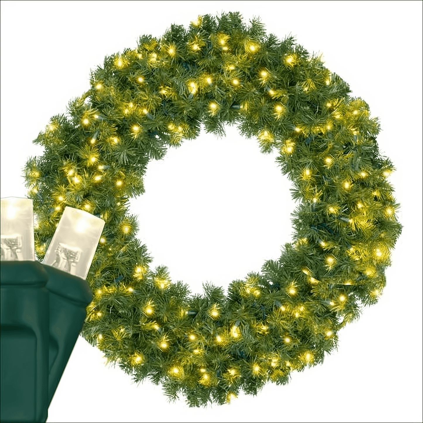 Wreath 24’’ Olympia Pine Pre-Lit LED Warm White - Christmas Decorations