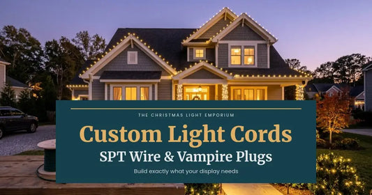 How to Build Custom Christmas Light Cords with SPT Wire and Vampire Plugs