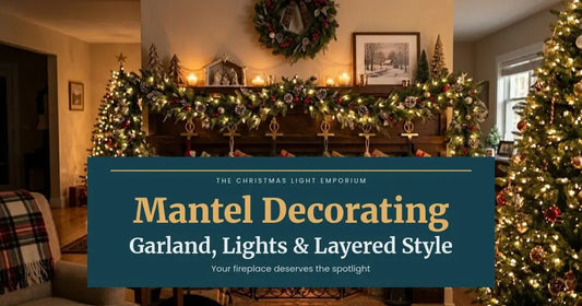 Christmas Mantel Decorating Ideas: Garland, Lights, and Layered Style
