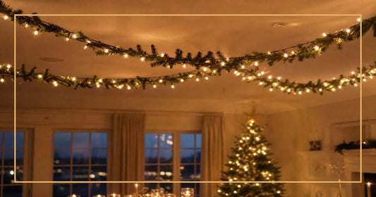 Christmas party lighting guide showing warm white LED lights creating elegant indoor ambiance