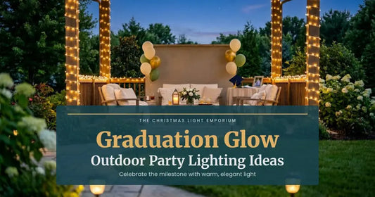 Title Image: How to set up lights for a graduation party