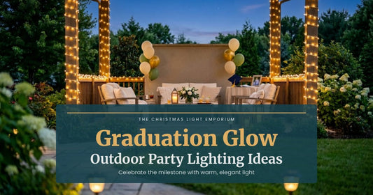 Title Image: How to set up lights for a graduation party