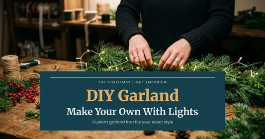 How to Make Your Own Christmas Garland with Lights