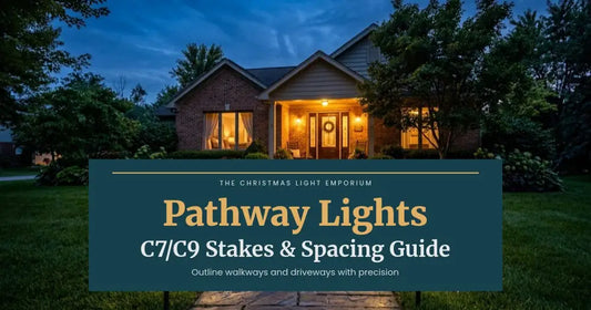 Pathway Magic: How to Outline Walkways and Driveways with C7/C9 Stakes (Spacing, Ordering Math, and Safe Power)
