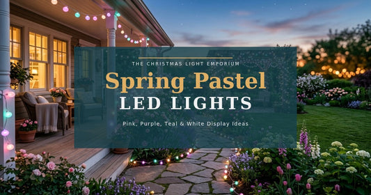 Spring Pastel LED Lights: Pink, Purple, Teal & White Display Ideas