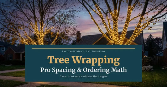 How to Wrap Trees With Christmas Lights: Pro Spacing, Ordering Math, and Zero-Drama Power