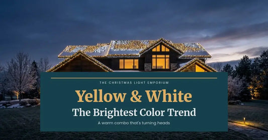 Yellow Christmas Lights With White Are This Year's Brightest Trend