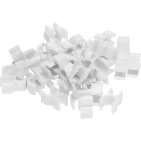 1/4’’ Wireframe Clips for Mini Lights M5 5mm LED Lights White Pack of 100 - Christmas Light Installation Accessories