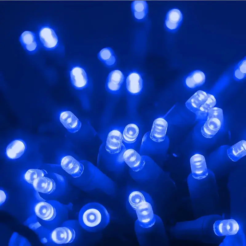 100 5mm Blue LED Christmas Lights 4’’ Spacing - Christmas Lights