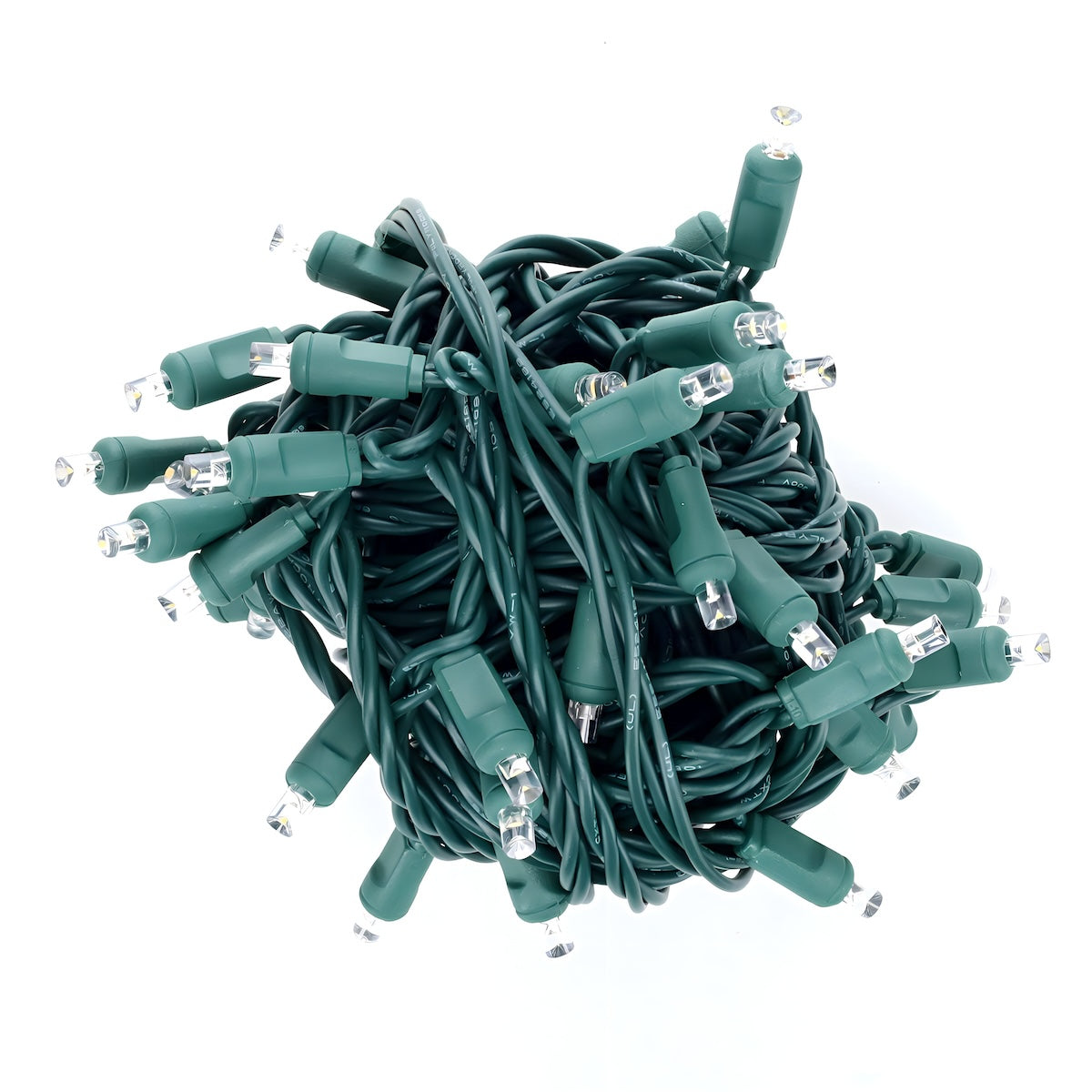 100 5mm Cool White QuadSpark Strobing/Static LED Strobe Lights 6’’ Spacing - Christmas Lights