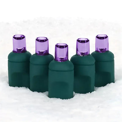 100 5mm Purple LED Christmas Lights 4’’ Spacing - Christmas Lights