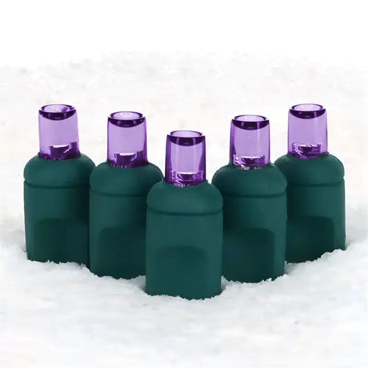 100 5mm Purple LED Christmas Lights 4’’ Spacing - Christmas Lights