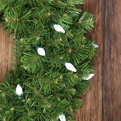 100 C6 Cool White LED Christmas Lights 4’’ Spacing - Christmas Lights