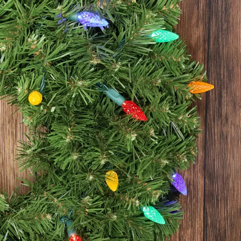 100 C6 Multicolor LED Christmas Lights 4’’ Spacing - Christmas Lights