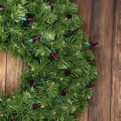 100 C6 Purple LED Christmas Lights 4’’ Spacing - Christmas Lights