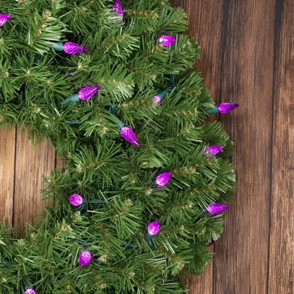 100 C6 Purple LED Christmas Lights 4’’ Spacing - Christmas Lights