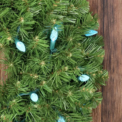 100 C6 Teal LED Christmas Lights 4’’ Spacing - Christmas Lights