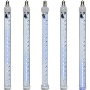 12" Blue C9  LED Meteor Snowfall Tubes, Pack of 5 Christmas Lights Wintergreen Corporation