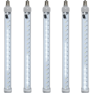 12" Cool White C9  LED Meteor Snowfall Tubes, Pack of 5 Christmas Lights Wintergreen Corporation