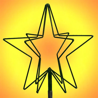 12 Inch 3D Star Tree Topper Christmas Light Installation Accessories