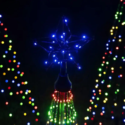 12’ Multicolor LED Animated Outdoor Lightshow Tree Black Frame - Christmas Lights