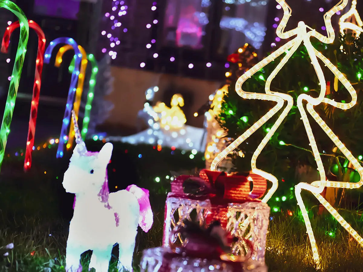 Guirlande lumineuse en forme de canne à sucre